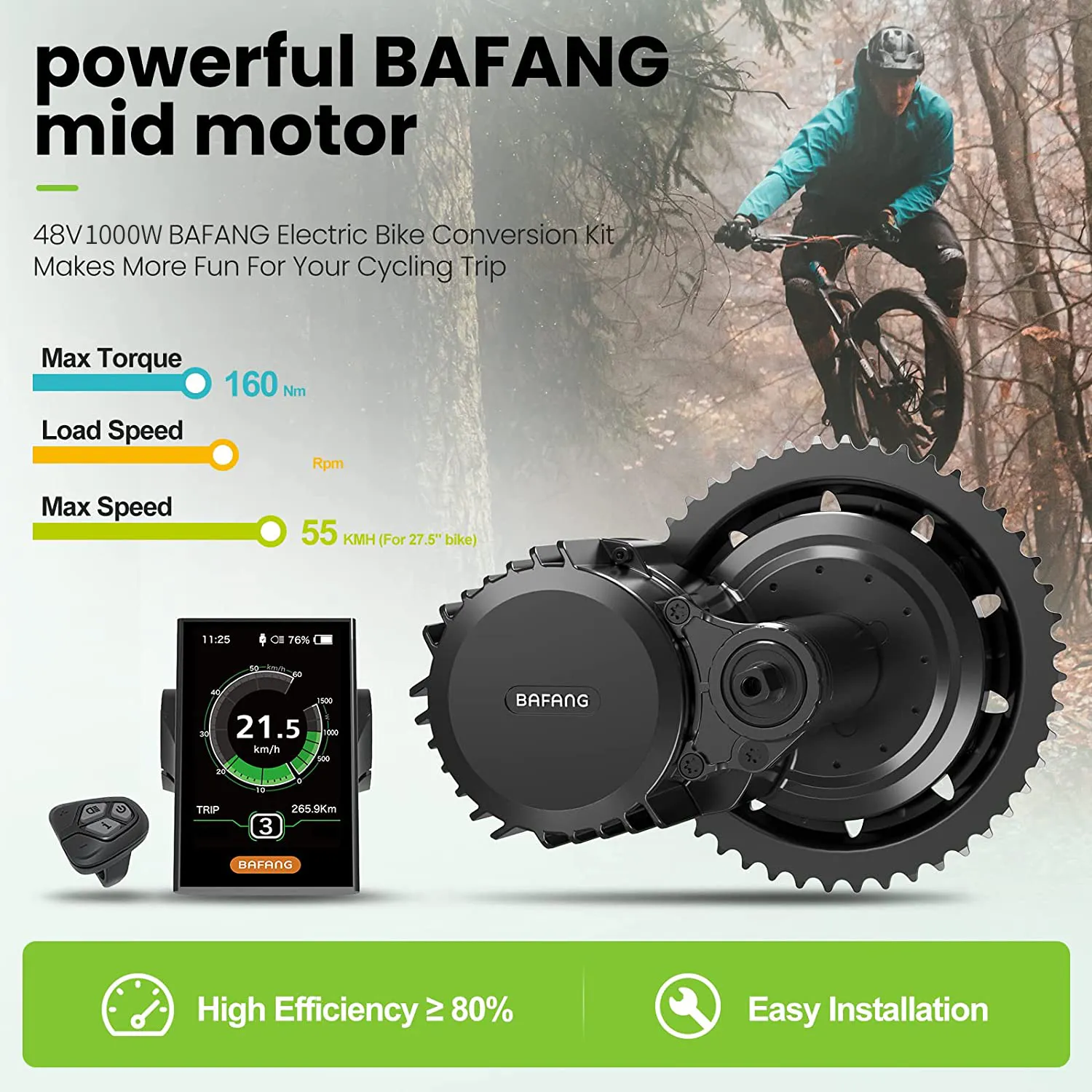 Bafang M615 MM G320.1000 UART  - Bafang Bbshd 1000W Conversion Kit recension och pris