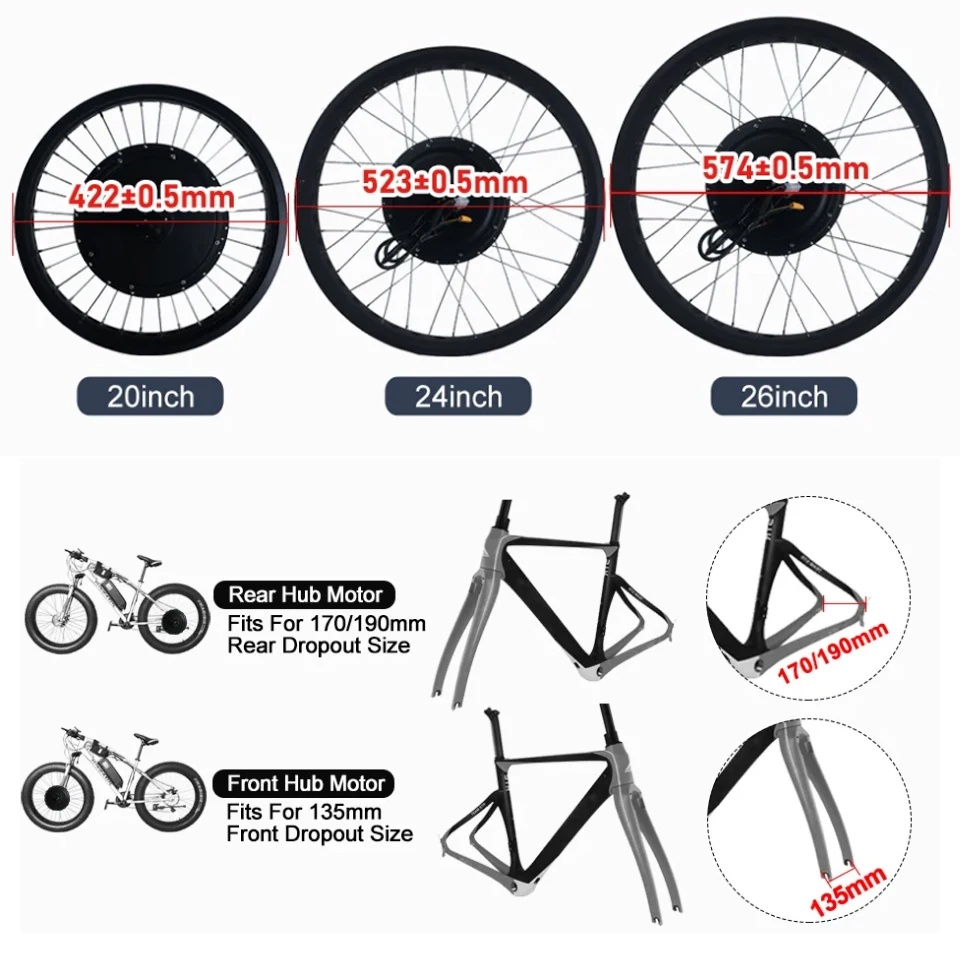 72V 3000W Fat Tire Snow Bike M - Fat Tire Ebike Conversion Kit 2000W recension och pris