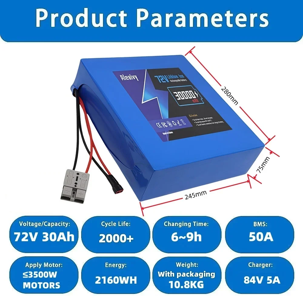 72V 30Ah High Power Fast Charg - Electric Bicycle Battery 72V 30Ah recension och pris